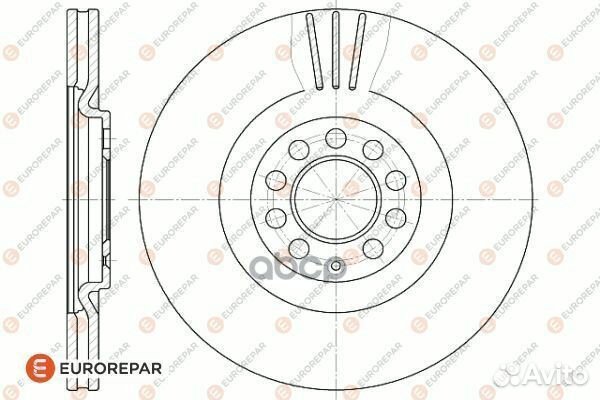 Диск тормозной передн. вент. (без ABS) audi TT