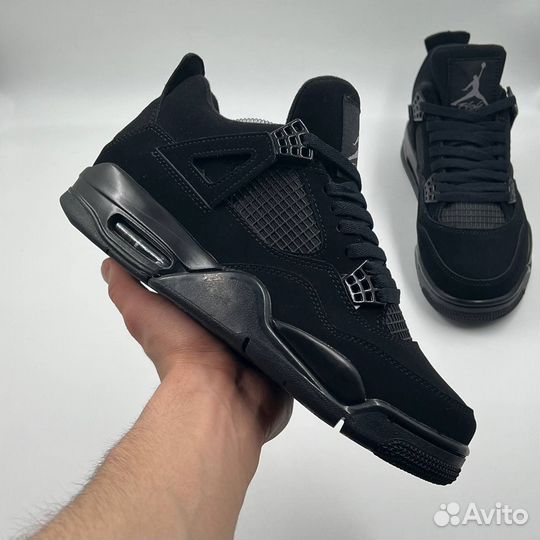 Кроссовки nike air jordan 4 retro x black