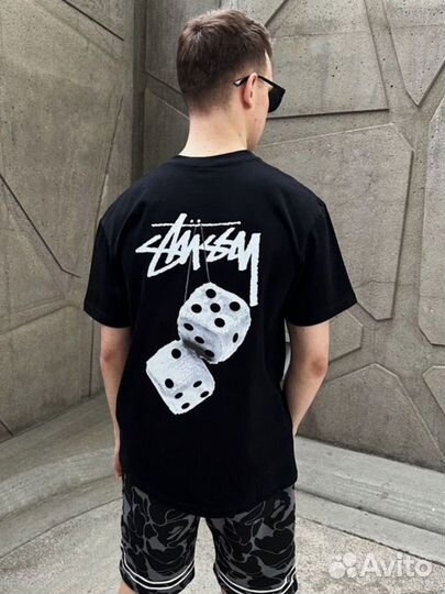 Футболка stussy Mexico черная стуси кубики ориг