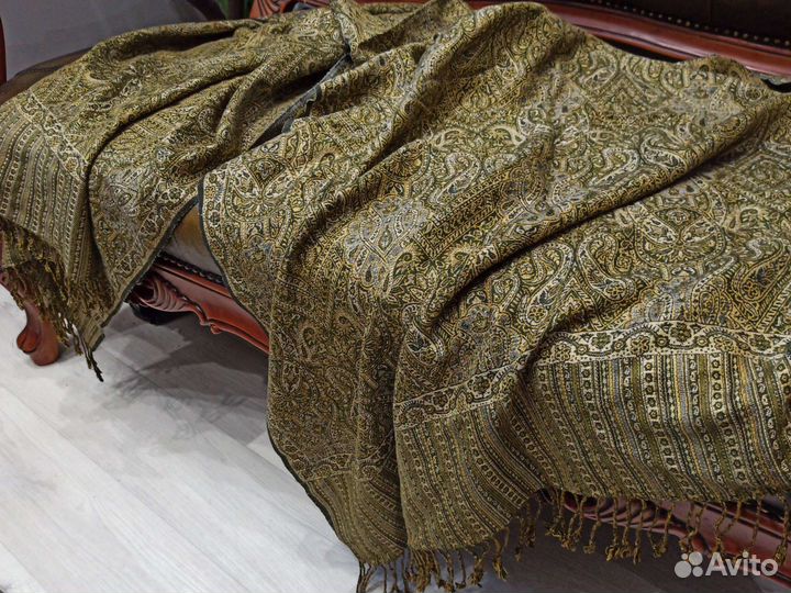 Теплый палантин etro шерсть /хлопок италия