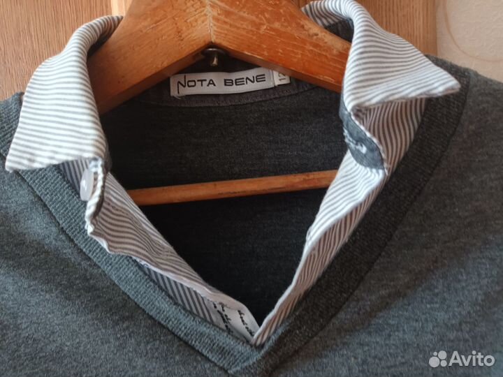 Джемпер - рубашка - жилет школьный для мальчика