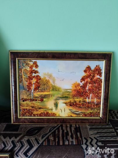 Картины с янтарем