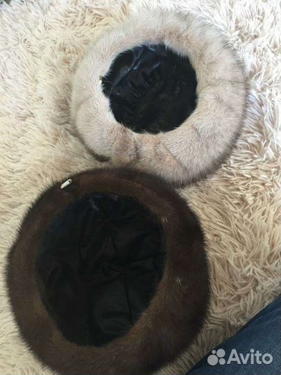 Берет норковый, размер 56,новый