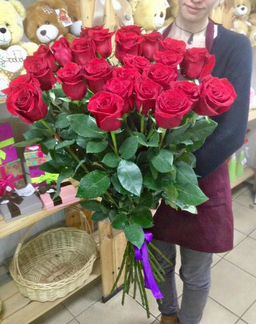 Розы 25 шт 80 см высокая super premium