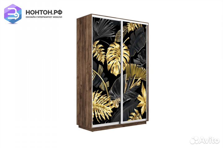 Шкаф-купе 2-х дверный Нонтон фото №1003 / крафт та