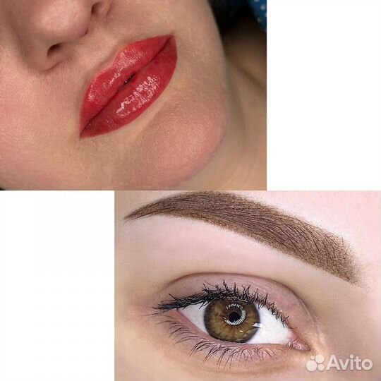 Перманентный макияж бровей, губ, межресничка