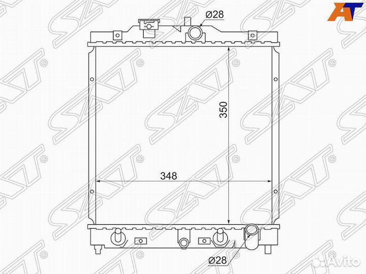 Радиатор охлаждения Хонда HR-V 92