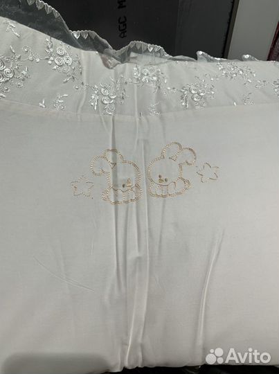 Комплект красивый с балдахином в кроватку