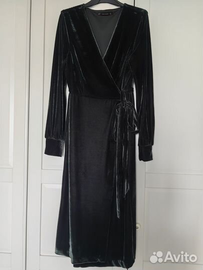 Платье женское бархатное zara 46 48