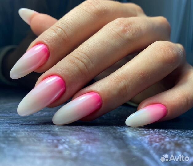 Наращивание ногтей гелем, маникюр, покрытие гель-л