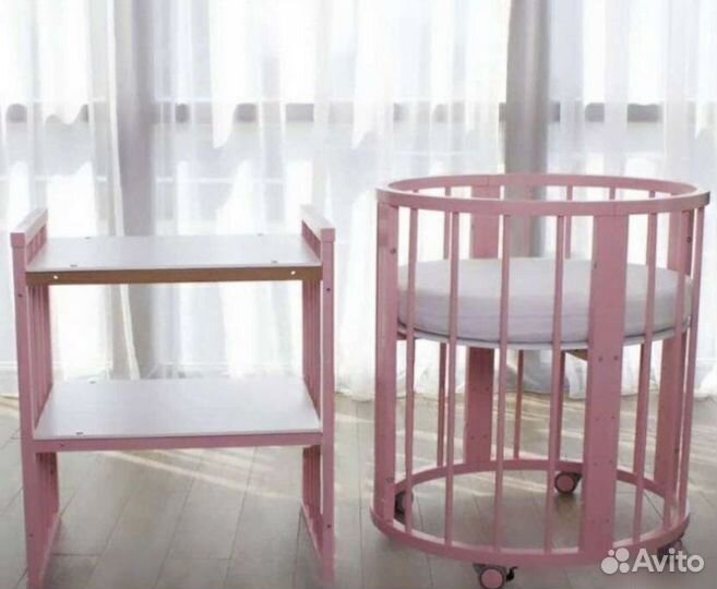 Круглая овальная кроватка для новорожденных