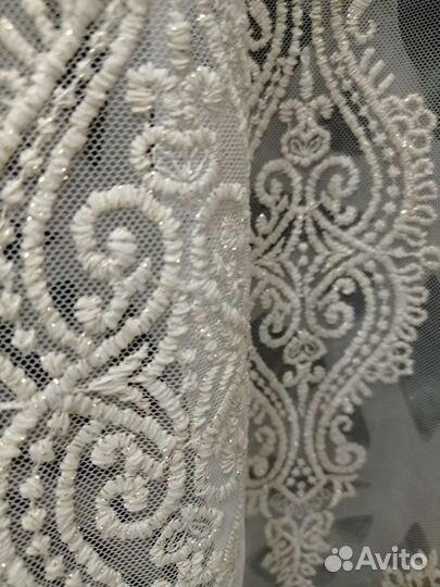 Тюль сетка грек 7м,О.А.Э.сетка вышивка
