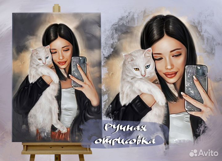 Портрет по фото на холсте Челябинск