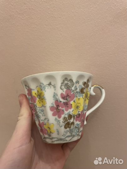Чайный набор лфз с цветами чашки