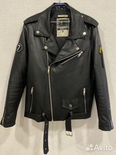 Кожаная куртка косуха мужская