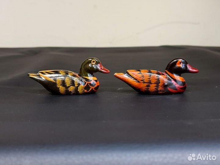 Статуэтка Утка сувенир дерево 2 шт 6,5 х 3 х 2 см
