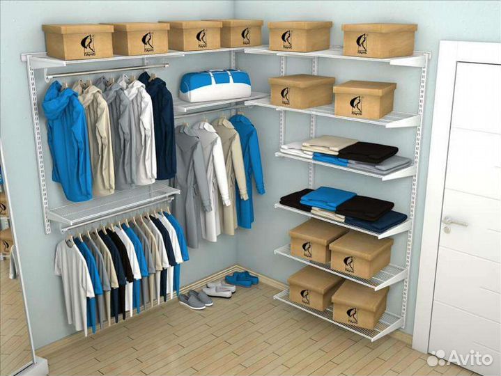 Настенный стеллаж. Полки и комплектующие