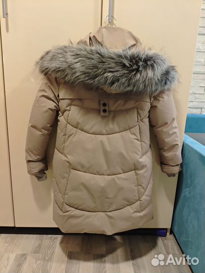 Пуховик с мехом утеплённый зимний