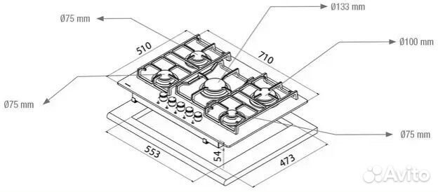 Варочная панель Pando PGA-4370