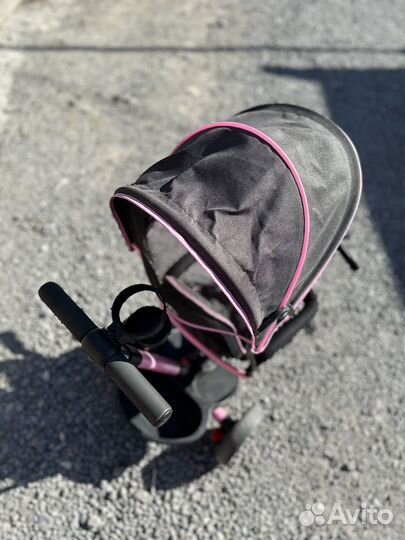 Велосипед трехколесный Kreiss с тентом розовый