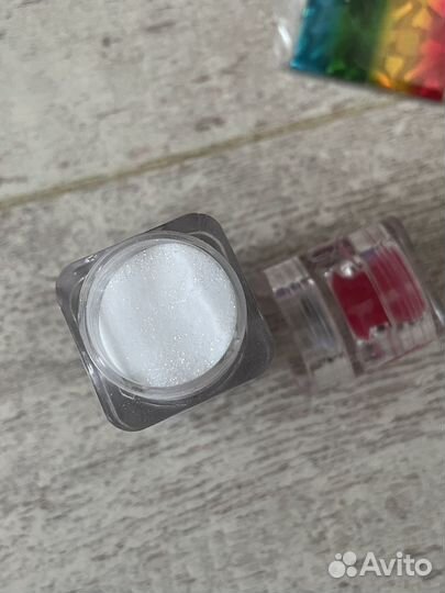 Акрил для ногтей + блестки + фольга