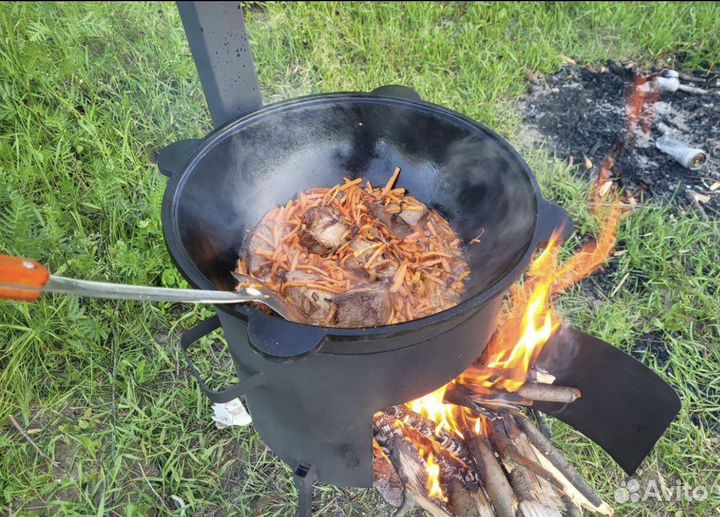 Печь с трубой + казан + шумовка + специи