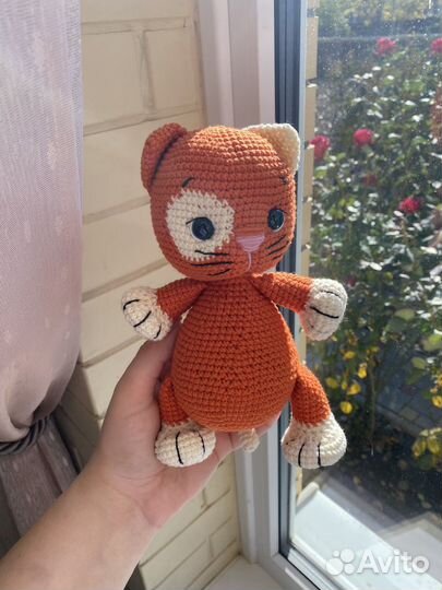 Мягкая игрушка котенок рыжий