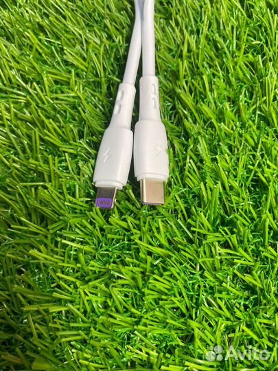 Кабель Type-C / Lighting 1m,3A быстрая зарядка 20W