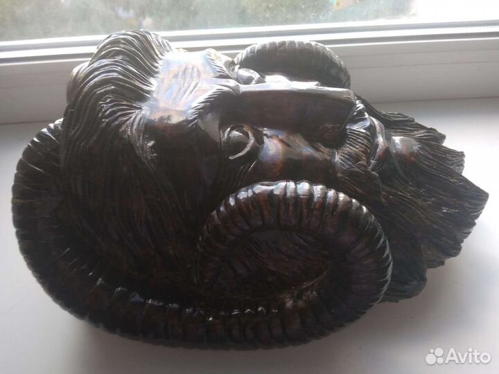 Ручная работа Дерево Голова фавна Интерьер