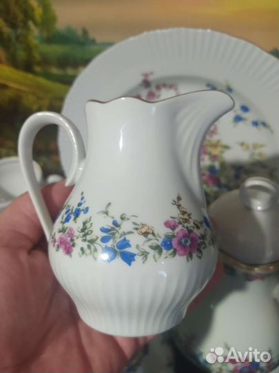 Чайно-кофейный сервиз.Ильменау.Мейсенский букет