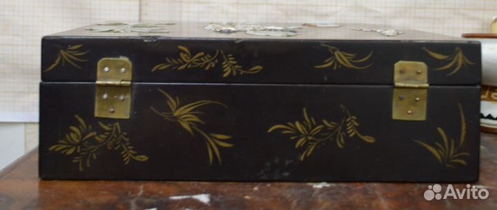 Шкатулка для украшений старинная перламутр 19 век