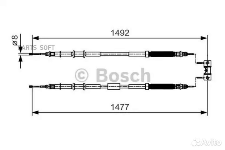 Bosch 1987482038 трос тормозной