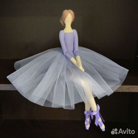 Текстильная кукла Тильда Балерина 42см