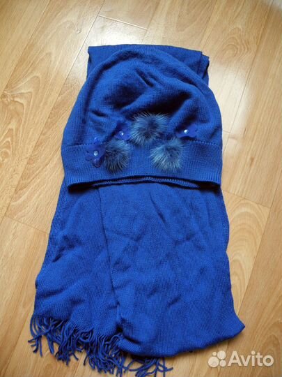 Комплект женский (шапка+шарф) 3 варианта