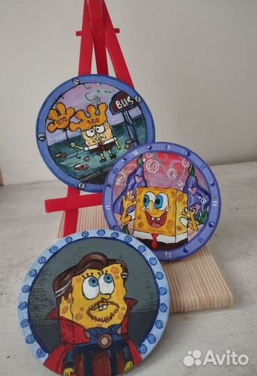 Подарок, роспись на магните