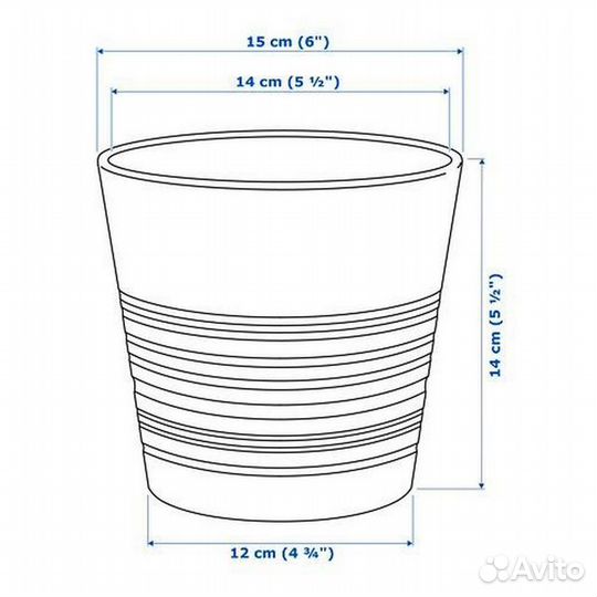 Икеа Кашпо Горшок цветочный (белый) muskot