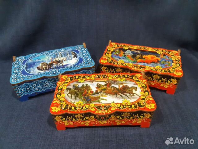 Деревянная шкатулка Новогодняя