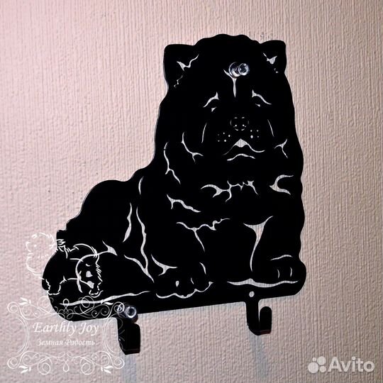 Вешалка Акита из металла (ключница)