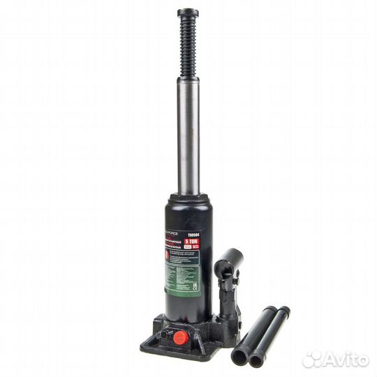 Домкрат бутылочный 5т 195-395мм с клапаном rockfor