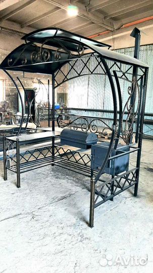 Кованые мангалы с крышей