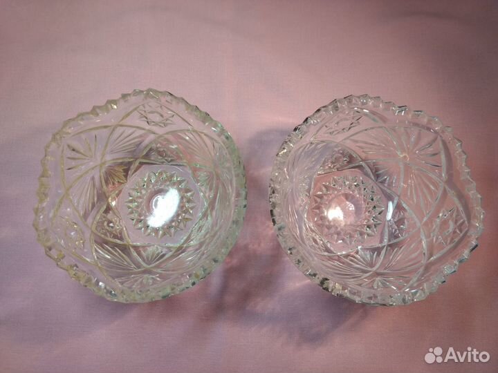 Ваза хрусталь СССР 2 шт