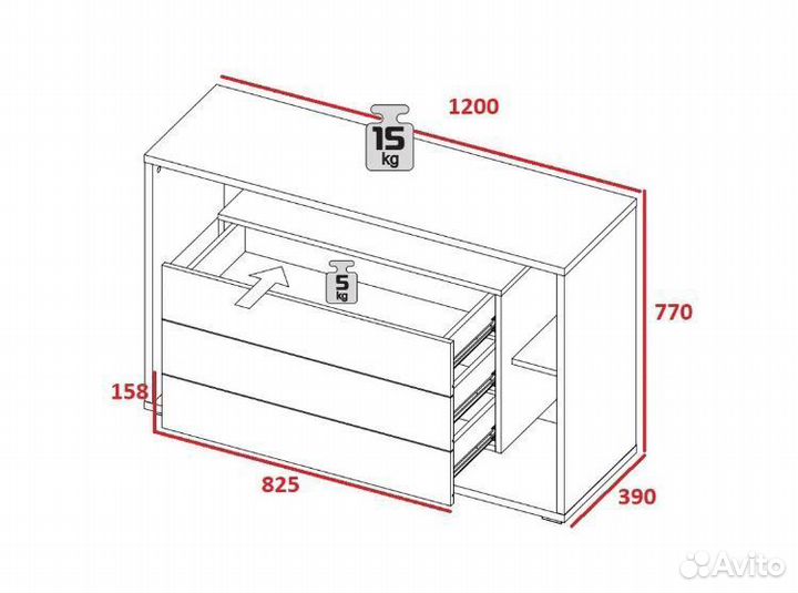 Тумба тв Крафт золотой с рисунком