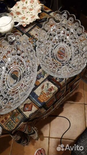 Хрустальные конфетница(фруктовница)