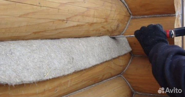 Конопатка Шлифовка Покраска срубов