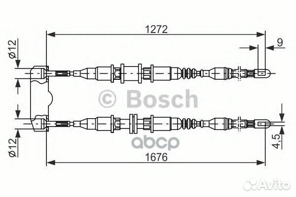 1 987 477 136 трос ручного тормоза Daewoo Nexia