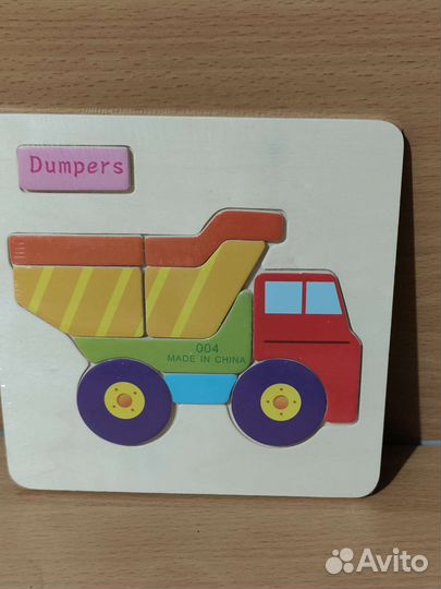 Деревянные пазлы вкладыши