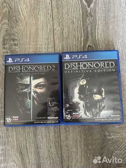 Игры для ps4 Dishonored и Dishonored 2