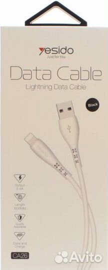 USB Кабель для Apple/iPhone Yesido CA26-1, 2A, 1 м