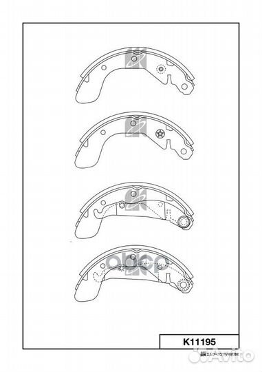 Колодки тормозные барабанные K11195