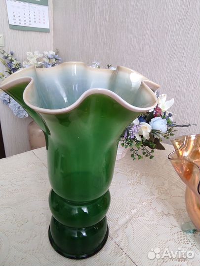 Посуда цветное стекло винтаж